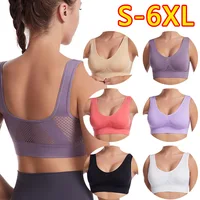 Breathable Sports Bra Top Fitness Women Brassiere Removable Padded Sport Bra Running Gym Seamless Push Up Bras 6