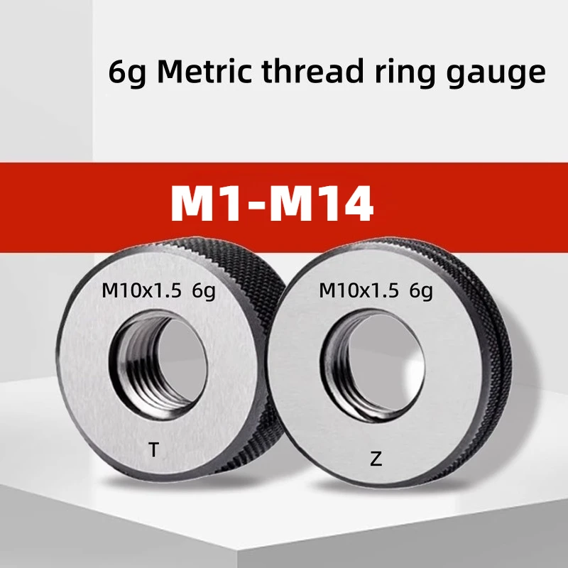 

Калибровочное кольцо для резьбы (Go/No-Go) M1-M14, метрический калибр, точность 6G, для внутренней резьбы, инструмент для проверки мелкой резьбы