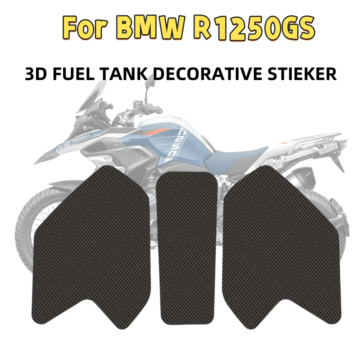 For BMW R1250GS New Sale Motorcycle 3D Fuel Tank Decorative Non-Slip Sticker Decal Accessories anti slip fuel oil tank pad side