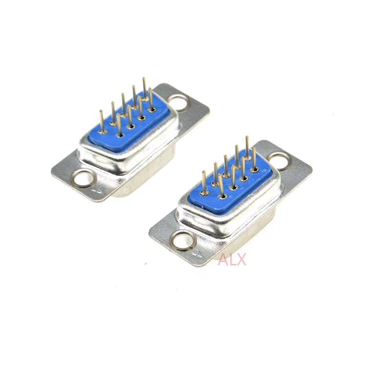 5PCS DP9 MASCULINO PCB Mount CONECTOR de porta serial placa de Inserção RS232 COM CONECTORES do tipo D-Sub 9pin plugue 9p Adaptador PARA PCB