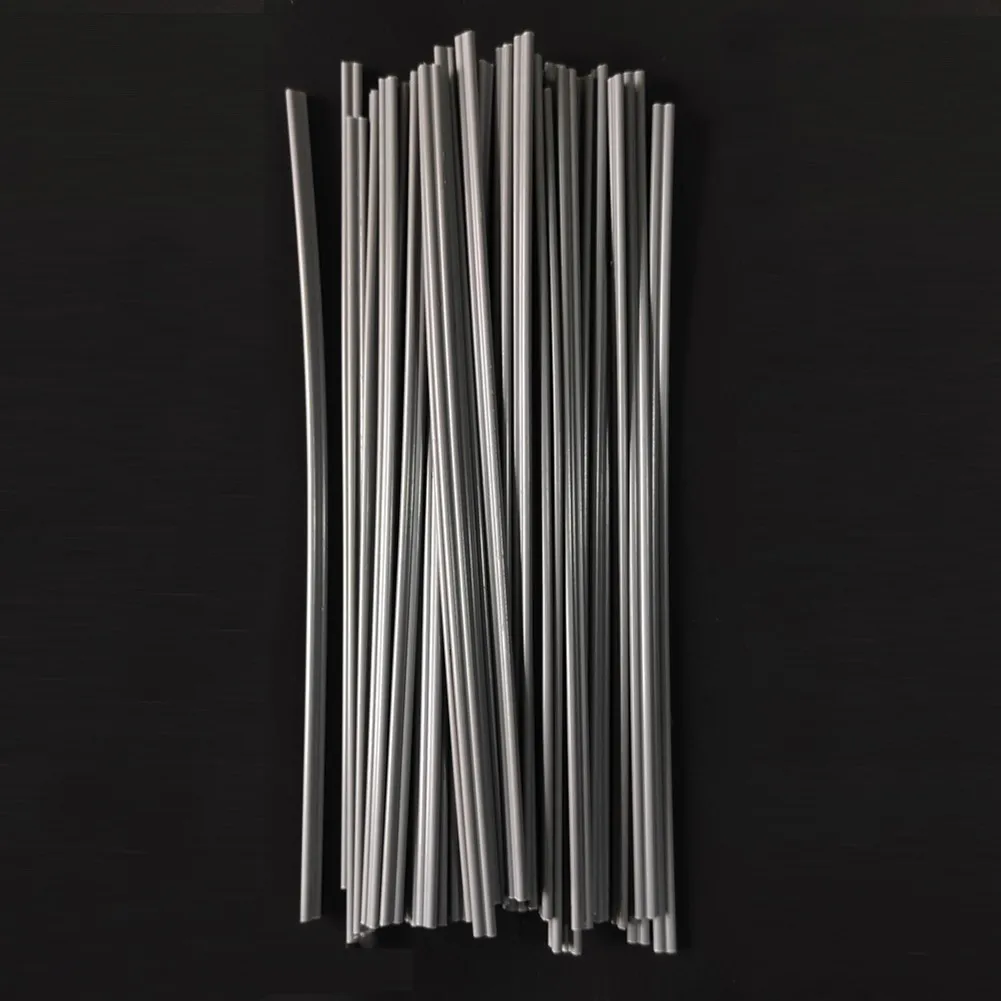 แท่งเชื่อม200มม. 50ชิ้นสำหรับรถยนต์กันชนสีเทา PVC เครื่องมือซ่อมพลาสติก