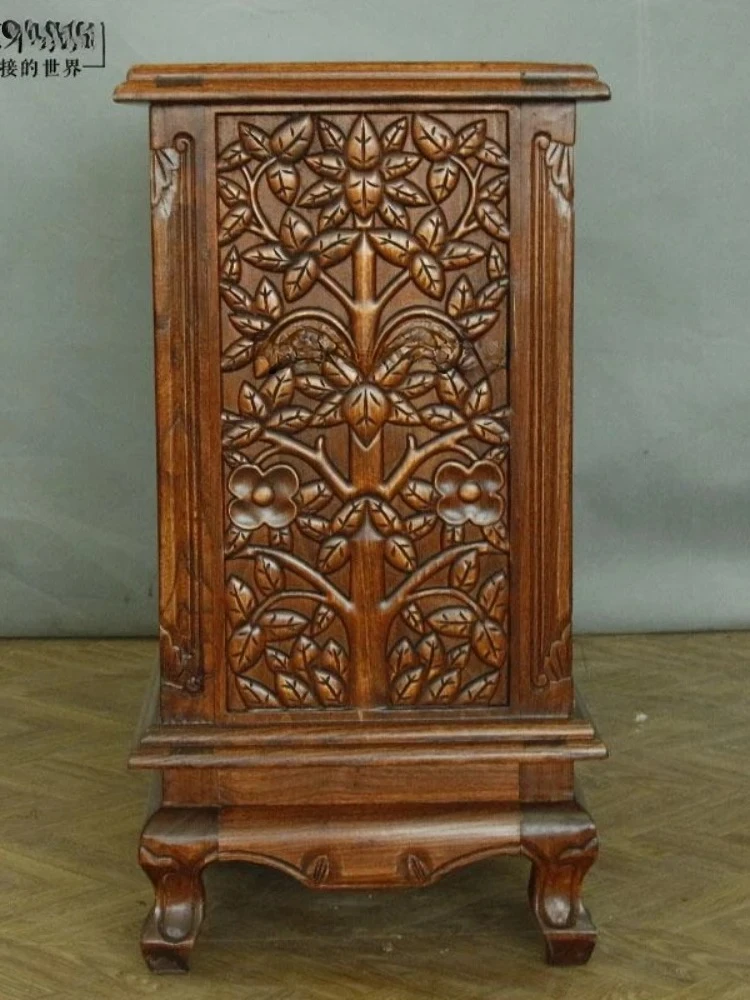 Asian Style Furniture Curio Cabinet Shoe Cabinet Ancient and Modern Log Entrance Cabinet