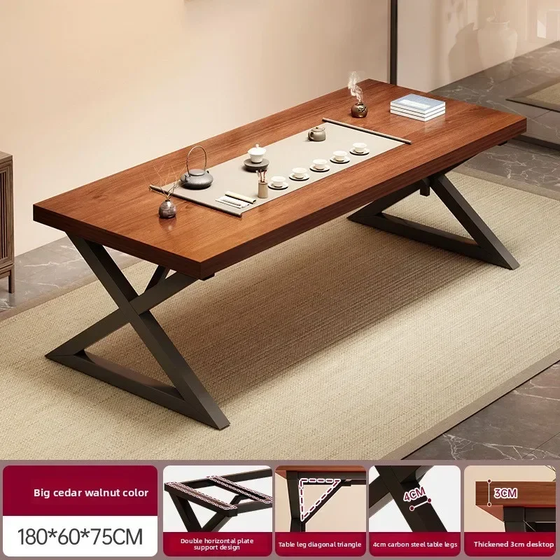 Balcony Tea Table And Chair Combination Small Household Living Room Tea Table Brewing Large Board Tea Table Office Tea Table