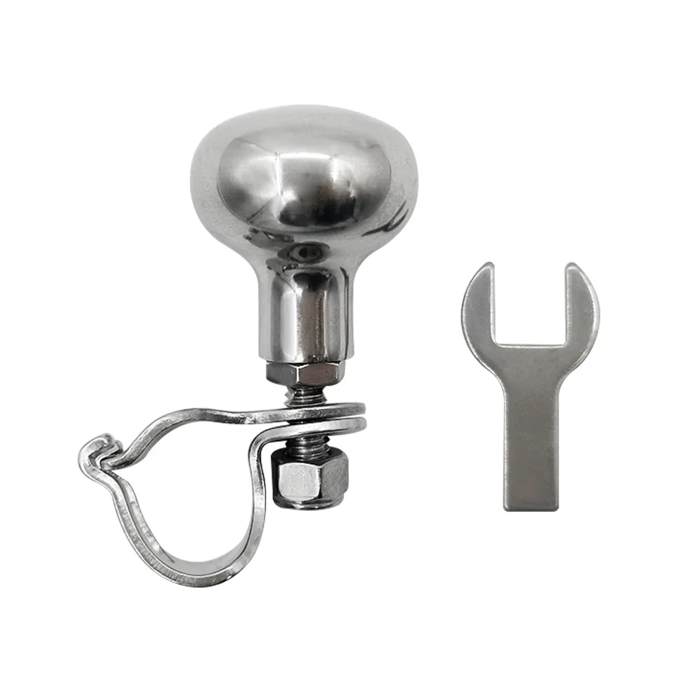 316 Stainless Steel Steering Wheel Power Ball, Rotary Control Knob Grip Marine Hardware Fitting for Yacht & RV