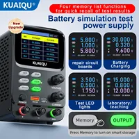 Fully Protected 5-Digit Digital Display DC Laboratory Power Supply 30V/10A 5A Battery Simulation Tester with 4 Sets List Storage