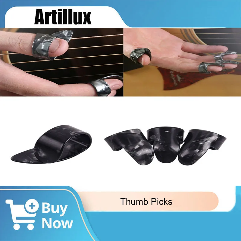 

4Pcs Guitar Thumb Picks Finger Picks Celluloid High-Quality Various Colors Available for Ukulele Electric Guitar Accessories