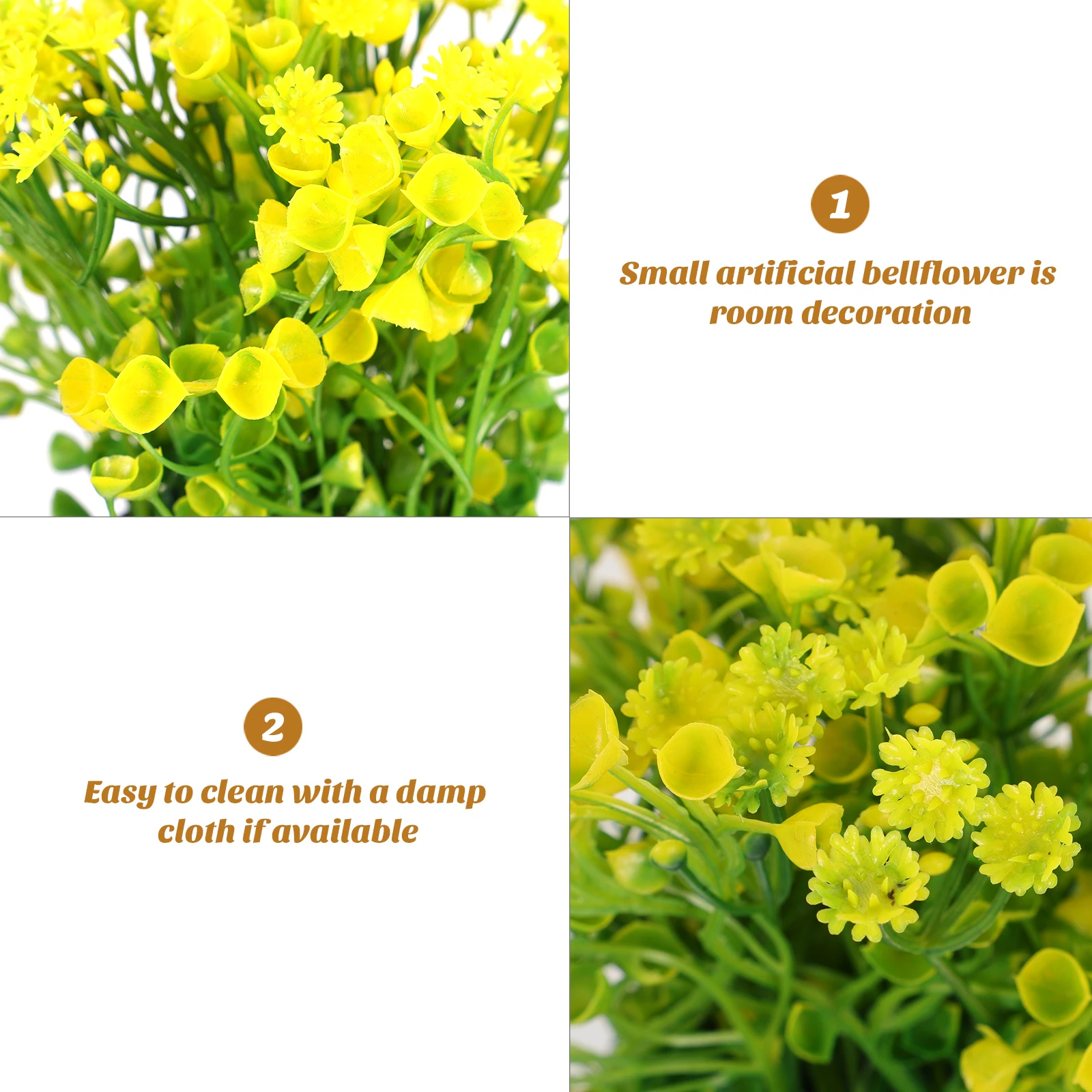 

2pcs Simulated Bell Grass Potted Plant Realistic Artificial Bonsai Home Decor Easy Maintenance Wedding Living Room Kitchen