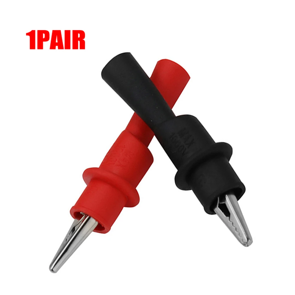 1Pair Wire Tips Test Clip Clamp For Multi-Meter Tester AC DC 10A 1000V Multimeter Tool Parts Accessories