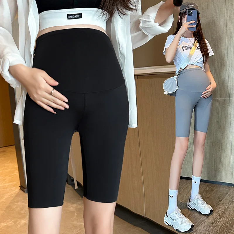 Pregnant Women Lift Belly Safety Pants Boxer Briefs High Waist Adjustment Stomach Lift Pregnant Women's Boxer Pants Anti-light