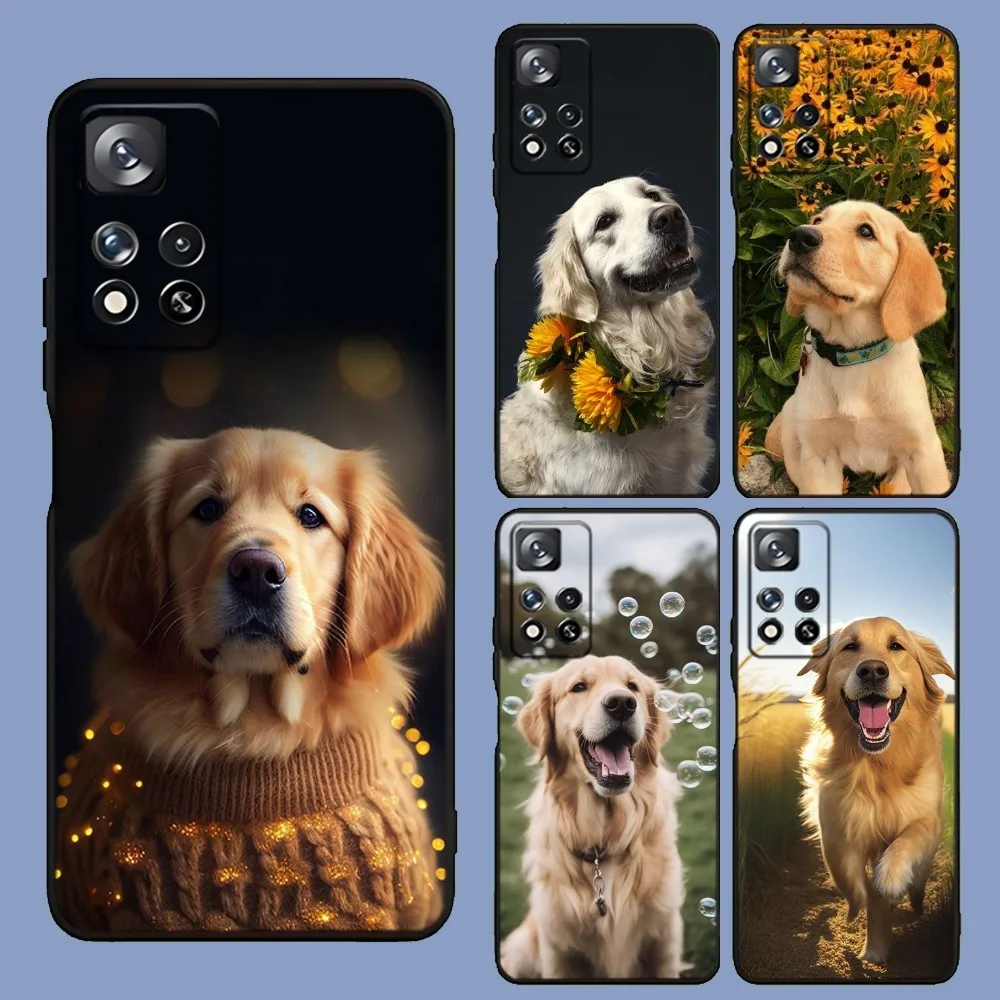 Dog Golden Retrieve   Phone Case For Samsung Galaxy A13,A21s,A22,A31,A32,A52,A53,A71,A80,A91 Soft Black Cover