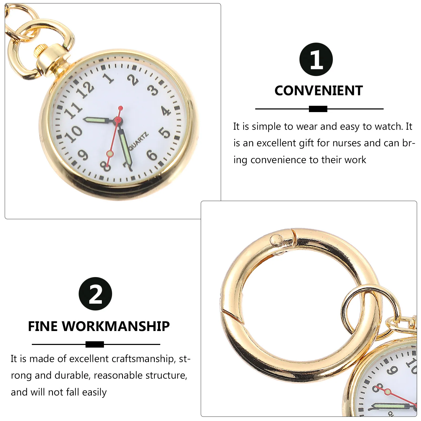 

Светящиеся часы для медсестер с клипсой для крепления на карман, наручные часы для медицинского персонала, подарок для работников больниц, подвесные часы-брелок для медсестер