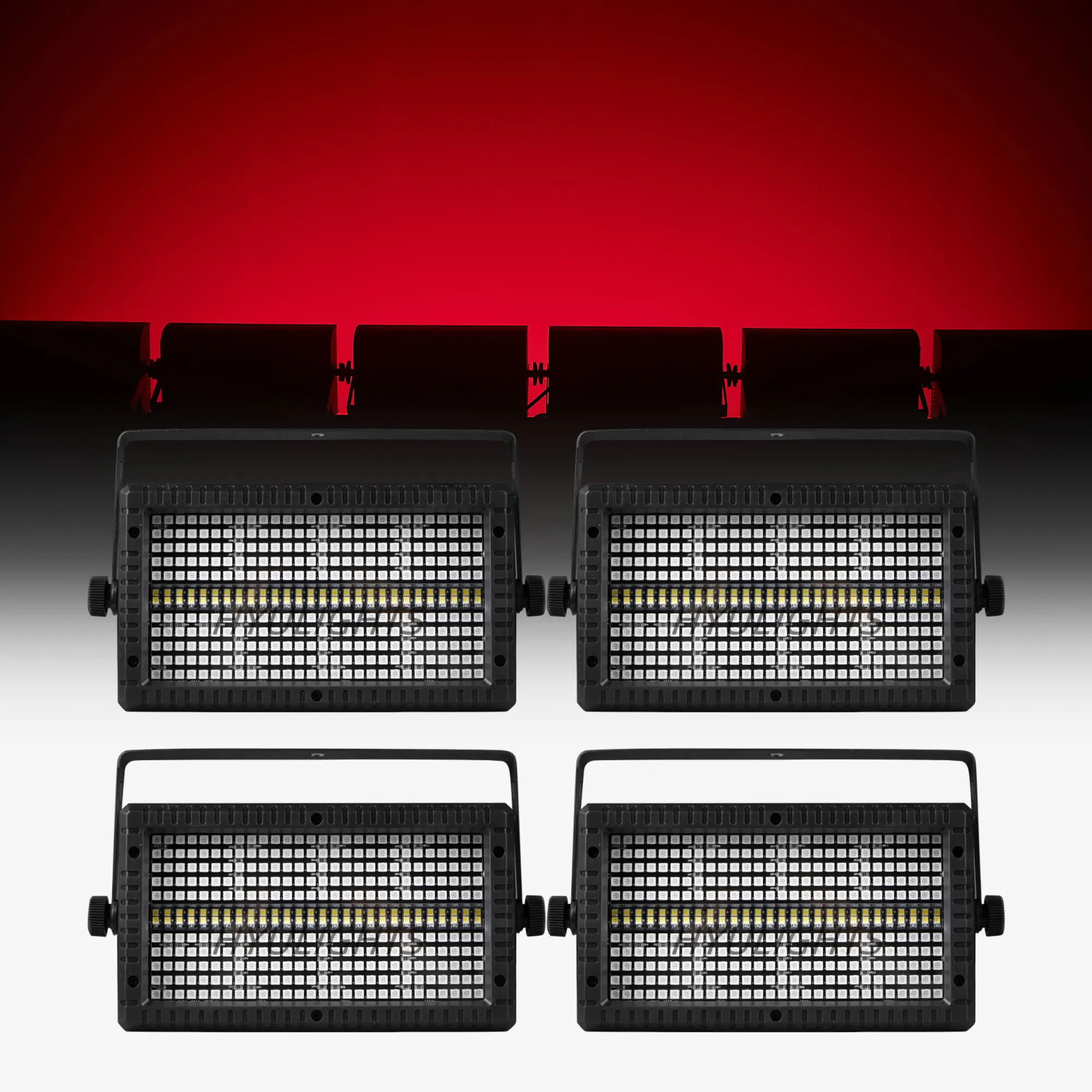 4 Stück/Set 60W Mini LED Strobe RGBW 4in1 8 Partitionen Weiß 8000K DMX Superhelles Wash DJ Bar Strobe Bühnenlichteffekte