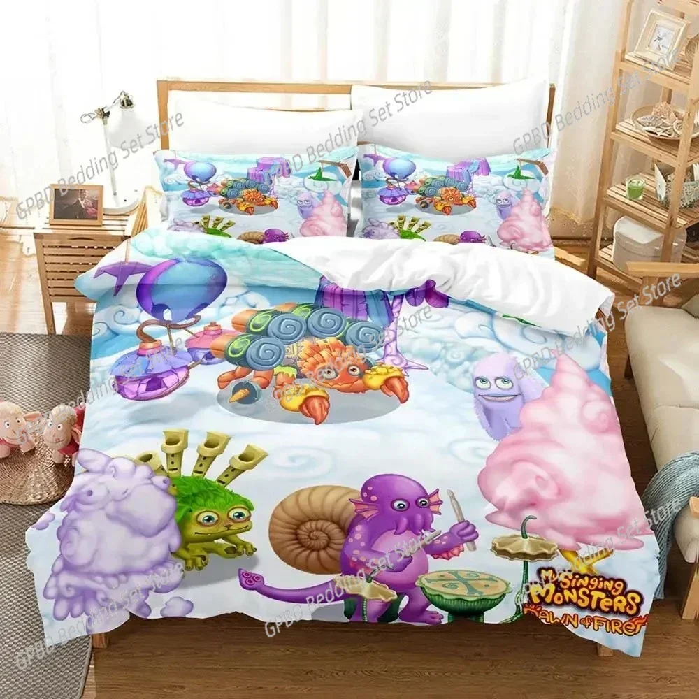 

Game My Singing Monsters 3D NEW Duvet Cover Pillowcase Bedding Set Adult Girl Bedroom Decoration Children Single Double Large