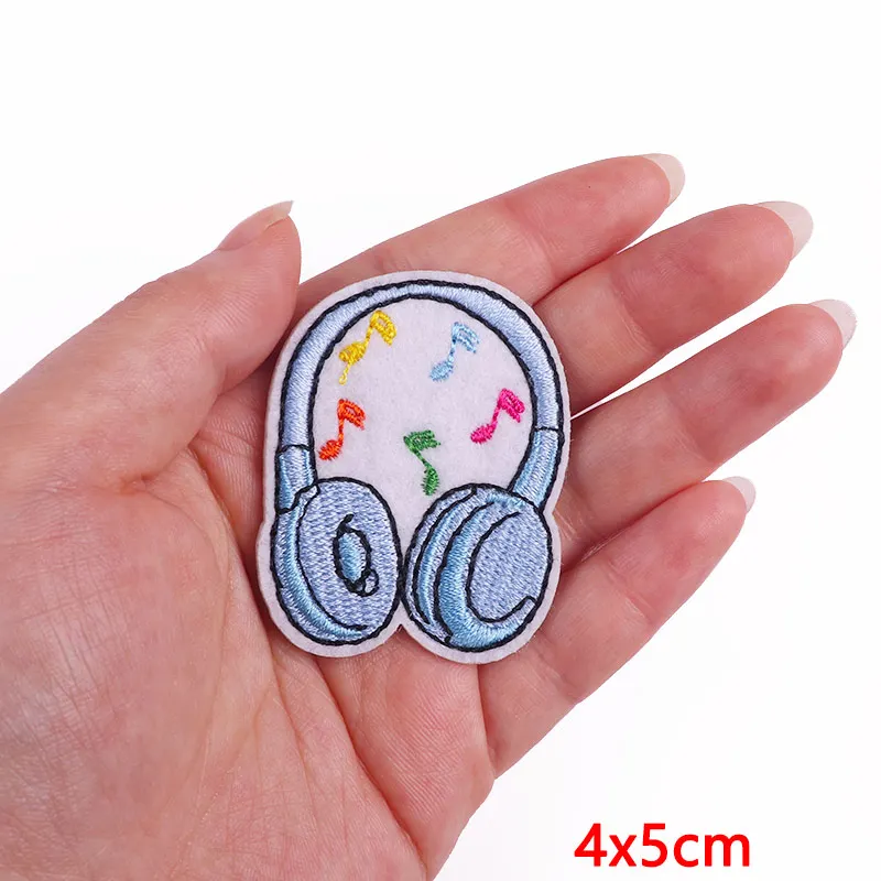 Cartoon Cute Embroidery Patch Camera Earphone Hair Ring Patch Iron On Patches For Clothing thermoadhesive Patches on Clothes DIY