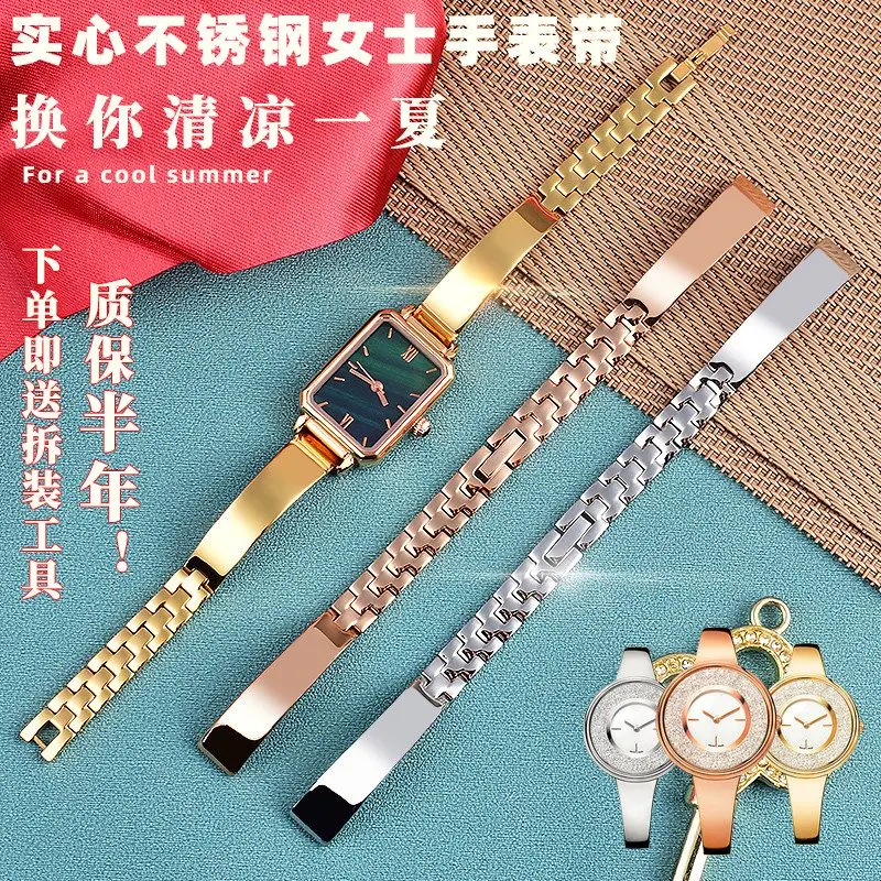 For Swarovski 5269250 Citizen Small Green Watch Strap Steel Watch Band Watch Bracelet 14mm Women's Steel Belt