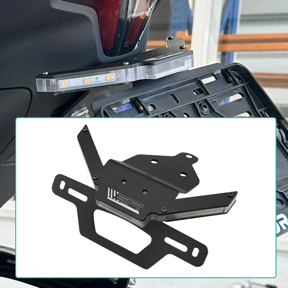 450SR Kennzeichenhalter 450NK 450 SRS SS 300SR 250SRS Motorrad Schwanzhalterung LED Kennzeichenbeleuchtung Fender Eliminator für CFMOTO
