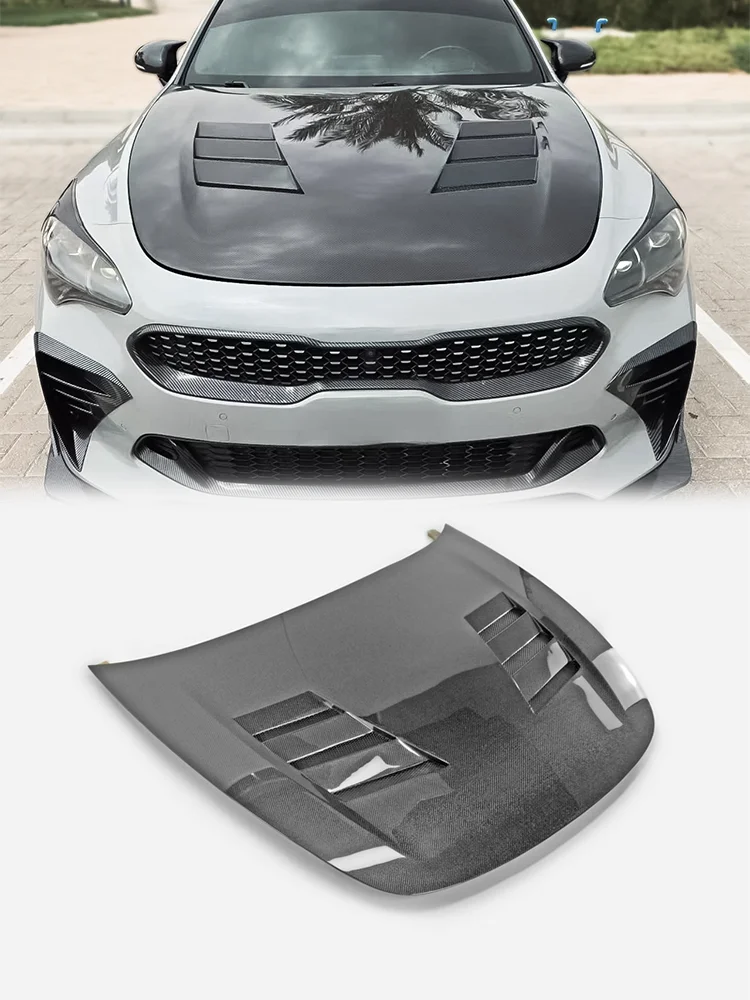 

For Kia Stinger AM Type Vented Hood | Custom Fit for Stinger Models | Performance Vented Design