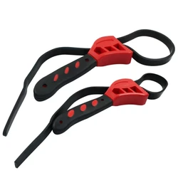 1Pcs 6inch Belt Wrench Oil Filter Puller Strap Spanner Chain Wrench Strap Opener, Adjustable Disassembly Tool