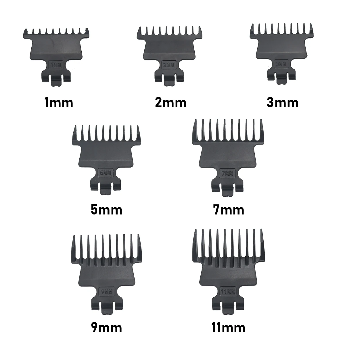 For Kemei KM-2299 1 2 3 5 7 9 11mm Professional Hair Trimmer Limit Comb Guards Hairdresser Hair Cutting Guide Barber Accesories