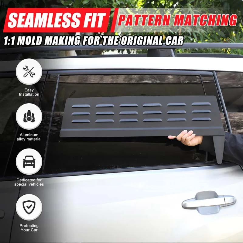 

For Subaru Forester 2019-2024 Aluminum alloy black car rear ventilation blinds car modification protection accessories