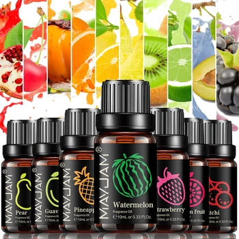 MAYJAM 10ML Fruit Fragrance Oil Strawberry Watermelon Mango Coconut Cherry For Humidifier…