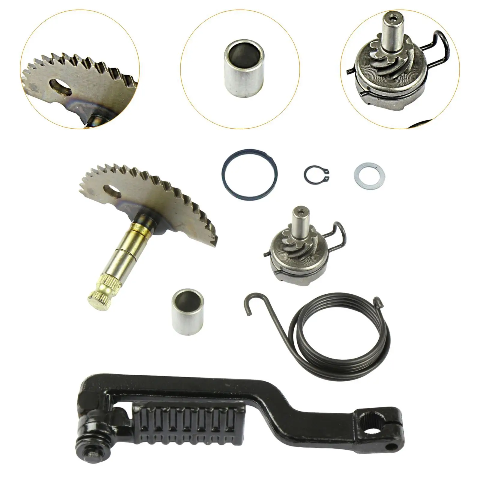 Durable Kick Start Lever Shaft Gear Motorbike Starter Pedal Modification Kit for GY650 GY60 GY80 Scooter