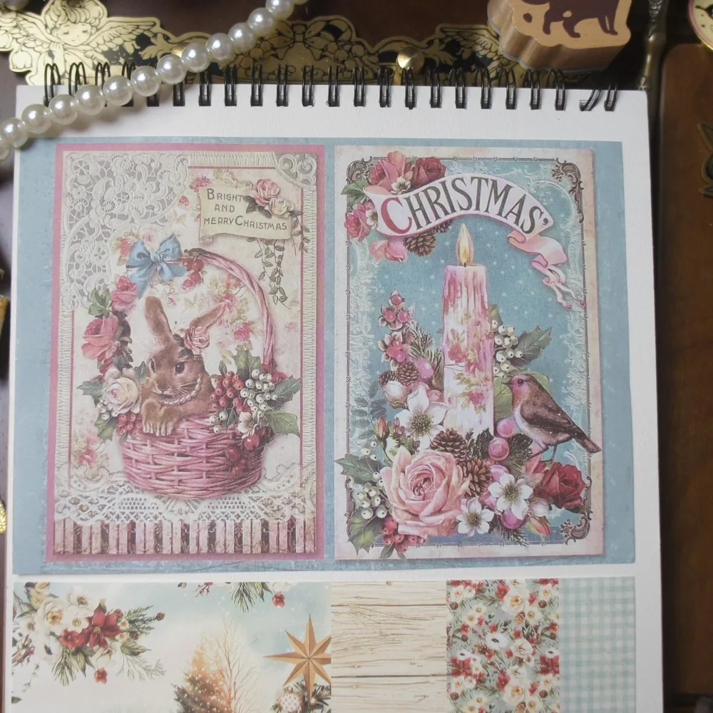 

30 Sheet Christmas Retro Poster Background Paper Design Craft Paper Gift Decoration Scrapbooking Handmade DIY