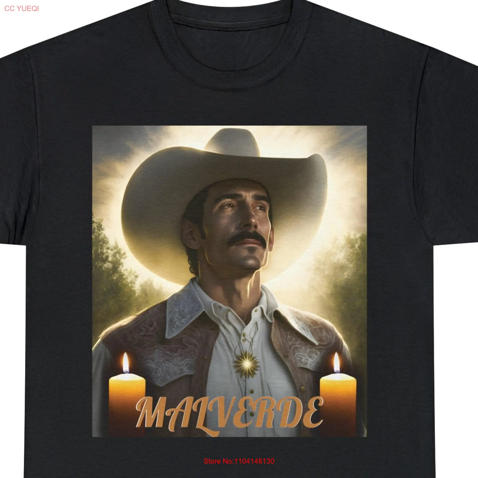 Jesus Malverde Angel Of The Poor T Shirt San Juan Mazo Camisa Camiseta long or short sleeves