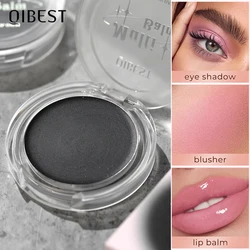 QIBEST Color Changing Multifunct Balm 3 In 1 Matte Lipstick Blush And Eyeshadow Lightweight Cream LipTint Cheek Makeup For Women