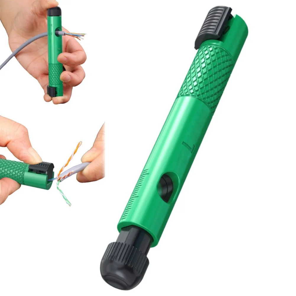 Cable Organizer 120mm 4.9 L Network Cable Tool Stripping And Straightening SK5 Steel Blade Elastic Outer-skin Stripper
