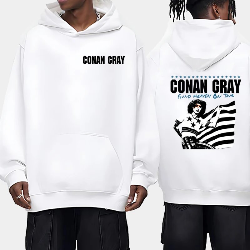 

Conan Gray Tour 2025 Double Sided printed Hoodie New in Men women vintage Sweatshirt Unisex Fleece Long sleeve Casual pullovers