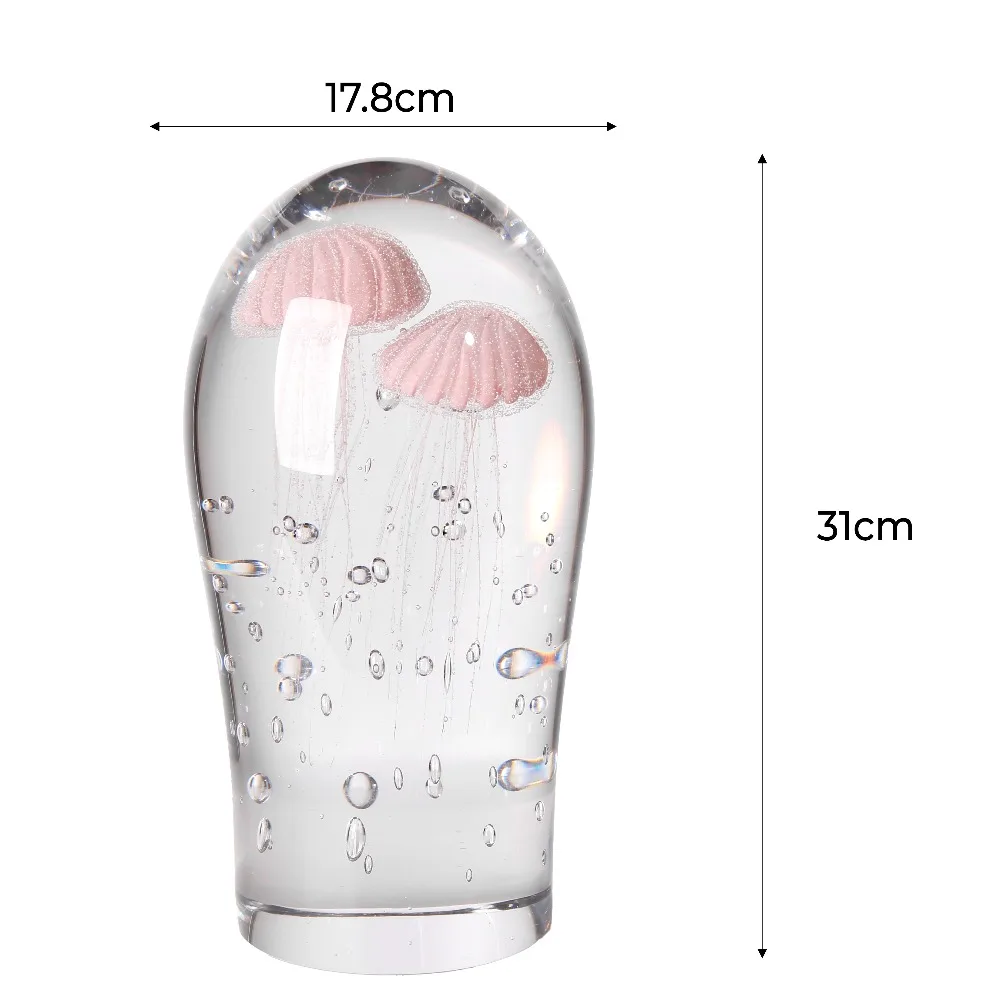 Dreamy jellyfish crystal ornament, suitable for interior designers and collectors, art museums and collection rooms to display
