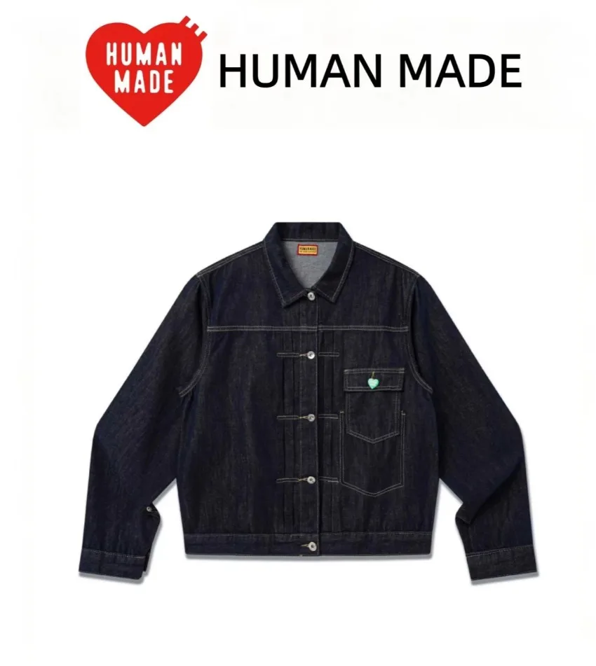HUMAN MADE Bangkok Limited Edition Elephant Denim Work Jacket Men Women Retro Streetwear Trendy Coat