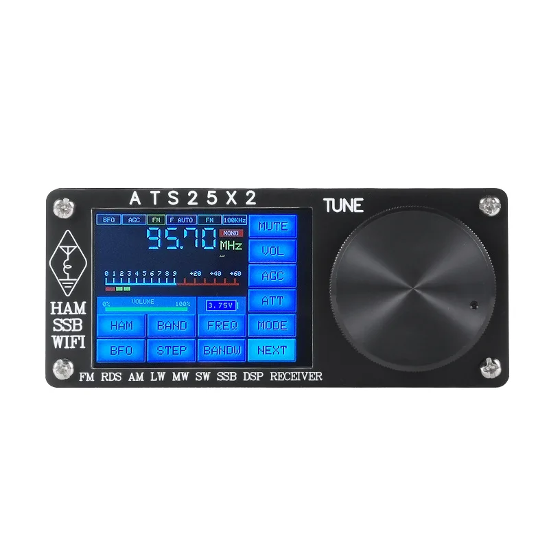 ATS-25X2 FM RDS APP Sieć WIFI Radio pełnozakresowe ze skanowaniem widma Odbiornik DSP Profesjonalny SI4732+ESP32+WIFI+2,4-calowy