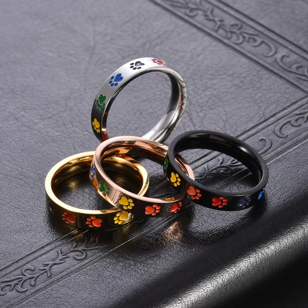 خاتم مطبوع عليه كلب قوس قزح جم - مراجعة Women'S Accessories Rainbow Shops وسعره
