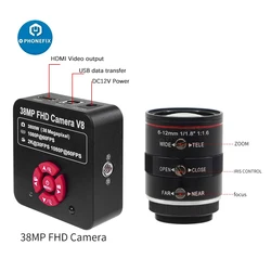 38MP 60FPS HDMI Industrial Cameras Streaming Webcam with 1/1.8