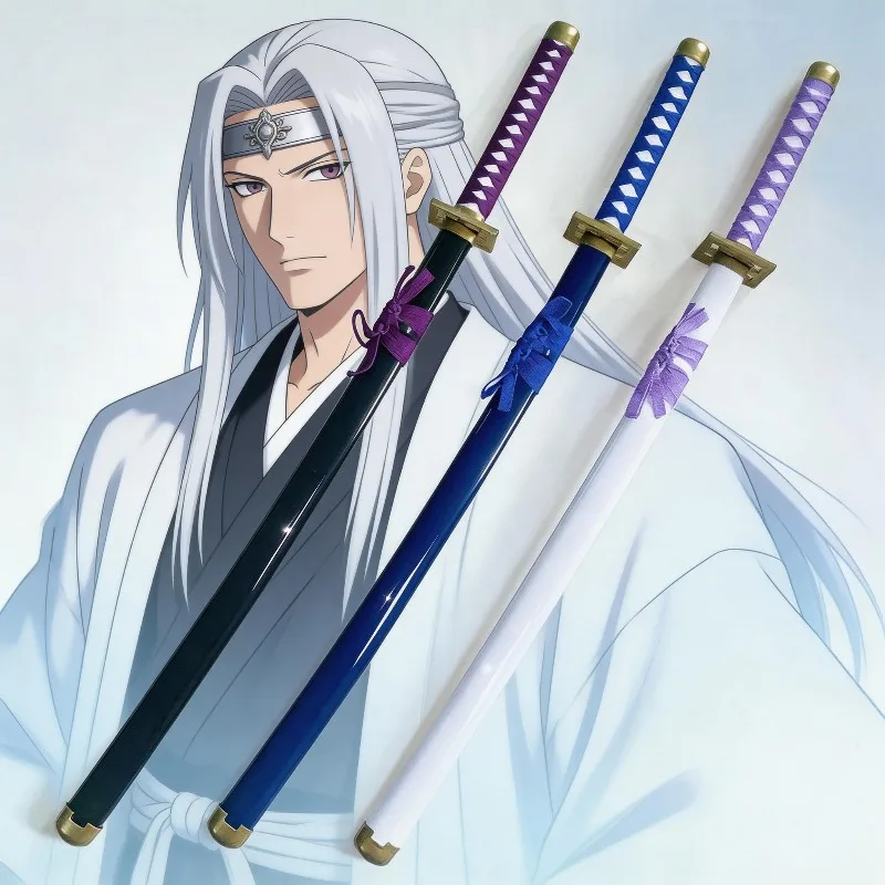 

40-дюймовый меч-катана Куки Бьякуя из Bleach, реалистичный японский меч-катана, реквизит для косплея по аниме, игрушка, подарок
