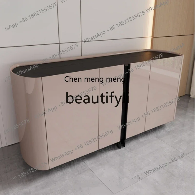 Italian light luxury 55-65-75 inch hidden electric remote control lift modern simple integrated TV cabinet