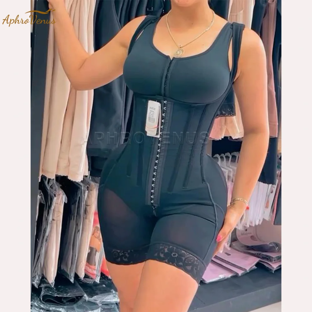 

Fajas Colombianas Body Shaper Tummy Control High Compression Garment Butt Lifting Shapewear with Steel Bones with Zipper Crotch
