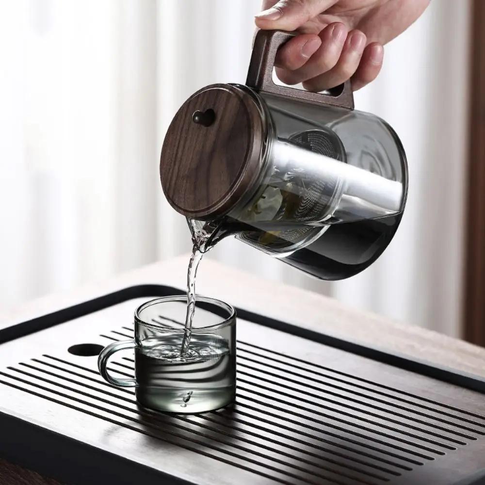 Creative Tea separation Glass Teapot Heat Resistant 650ML Tea Pot with Infusers Tea Water Separation Large Capacity