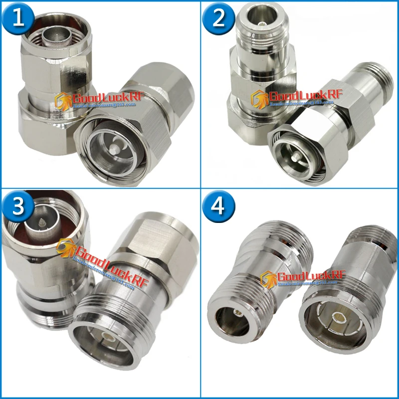 RRU miniDIN mini DIN 4.3-10 Male & Female to L16 N Female Male Plug Socket Straight Brass Coaxial 4310 RF Connector Adapters