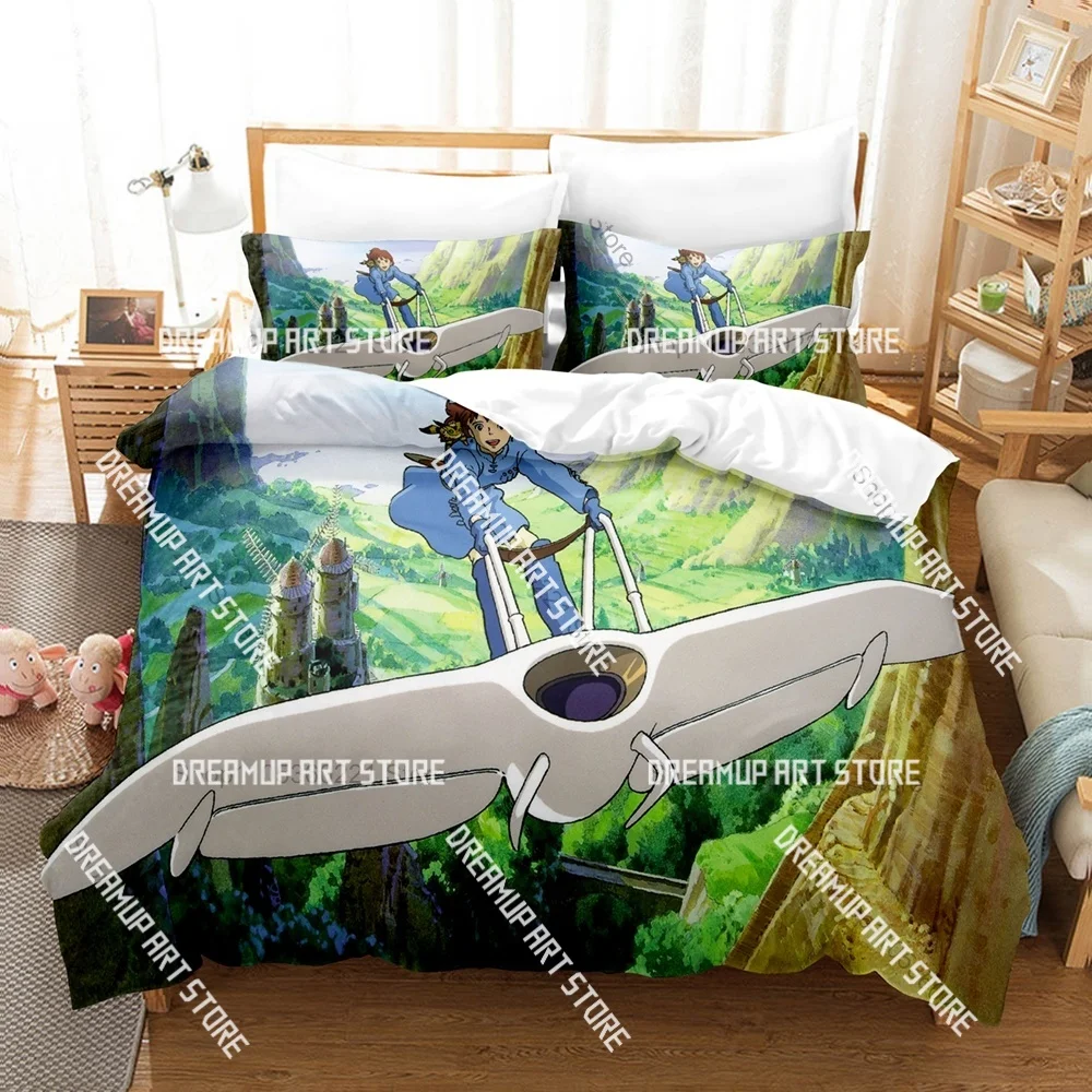 3D Printed Valley Of The Anime Wind Bedding Set for Boys Girls Duvet Cover Pillowcase Twin Queen King Full Single Double Sizes