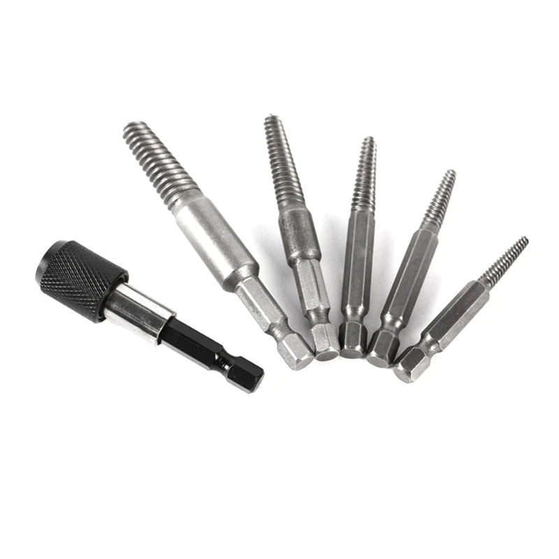 5 Pcs Damaged Extractor Drill Bit Set Hex Shank Damaged Bolt Screw Stud Extractor Extractor Tool Set Slide Extractor