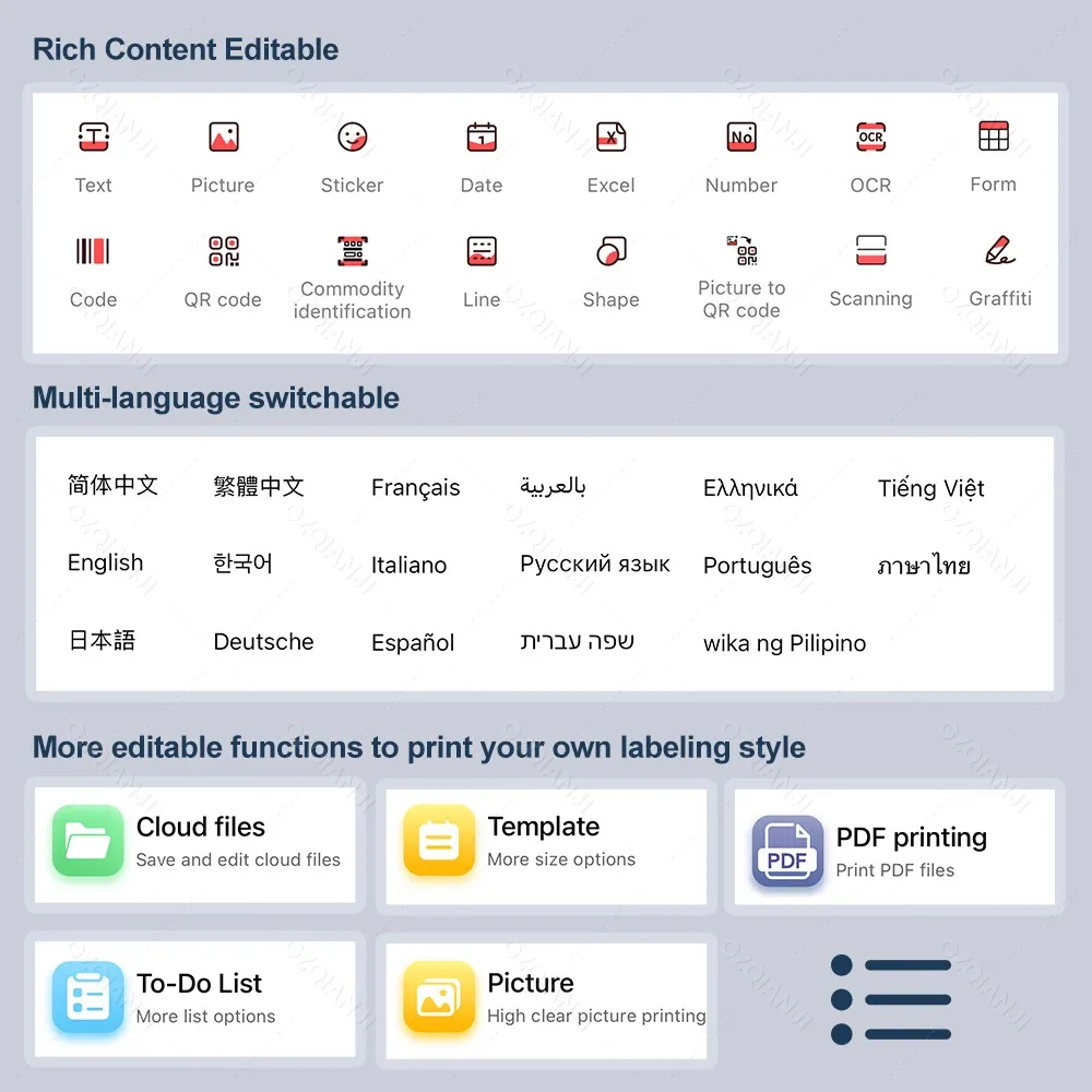 Marklife 2 بوصة صانع الملصقات الحرارية المحمولة ملصق بلوتوث طابعة RFID لفات الورق للملابس والمنزل وطباعة علامات الأعمال #4
