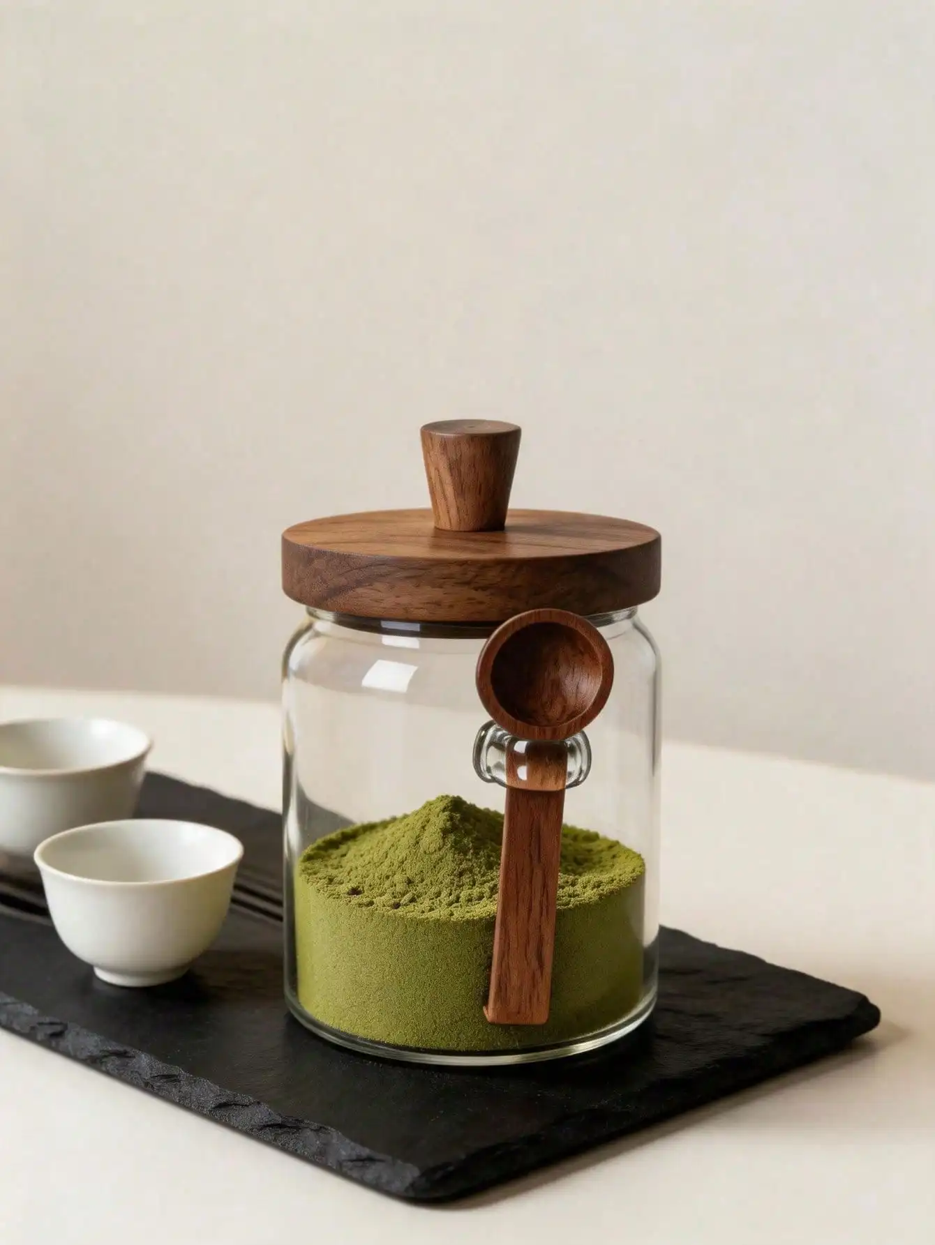 3Pcs 17OZ/22OZ/27OZ Clear Glass Jars With Wooden Lids & Matching Spoons, Airtight Food Storage Canisters, Modern Farmhouse Kitchen Containers For Pantry & Countertop, Coffee Sugar Tea Spice Storage Sh260515140463073728127