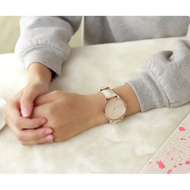 Julius Classic Big Dial Women's Watch Japan Mov't Elegant Fashion Hours Clock Real Leather Bracelet Girl's Birthday Gift Box