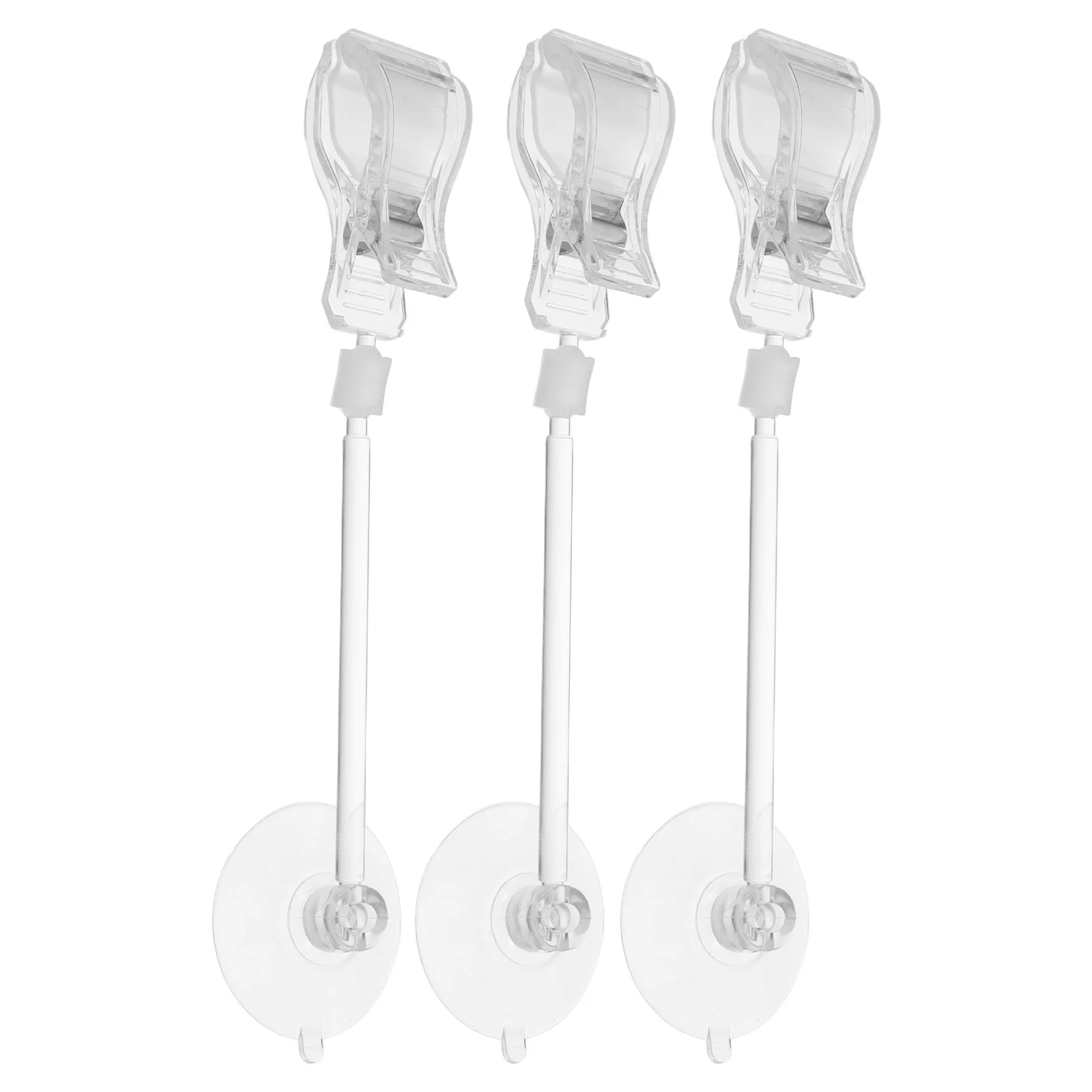 

3Pcs Aquarium Suction Cup Clips Reliable PVC Material Fish Tank Plant Food Holder Rotating Clip Antislip Attach No