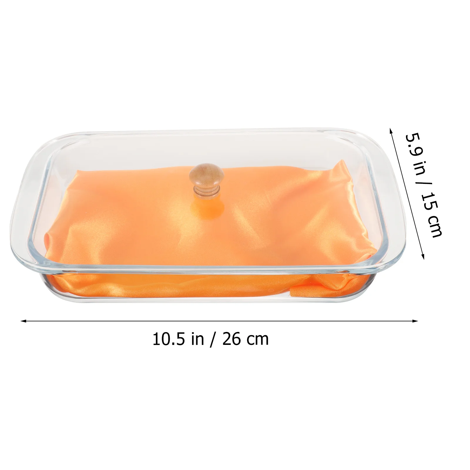 

1Set Glass Ginseng Serving Tray Practical Design Snack Dessert Holder Reusable for Home Cafe Lidded Glass Tray