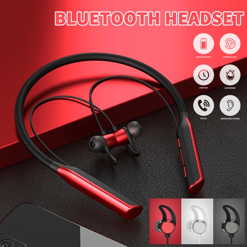 Tws Headphone Stereo Neck Hanging Large Capacity Battery Waterproof Sport Earbuds Headset Magnetic Wireless Earphone