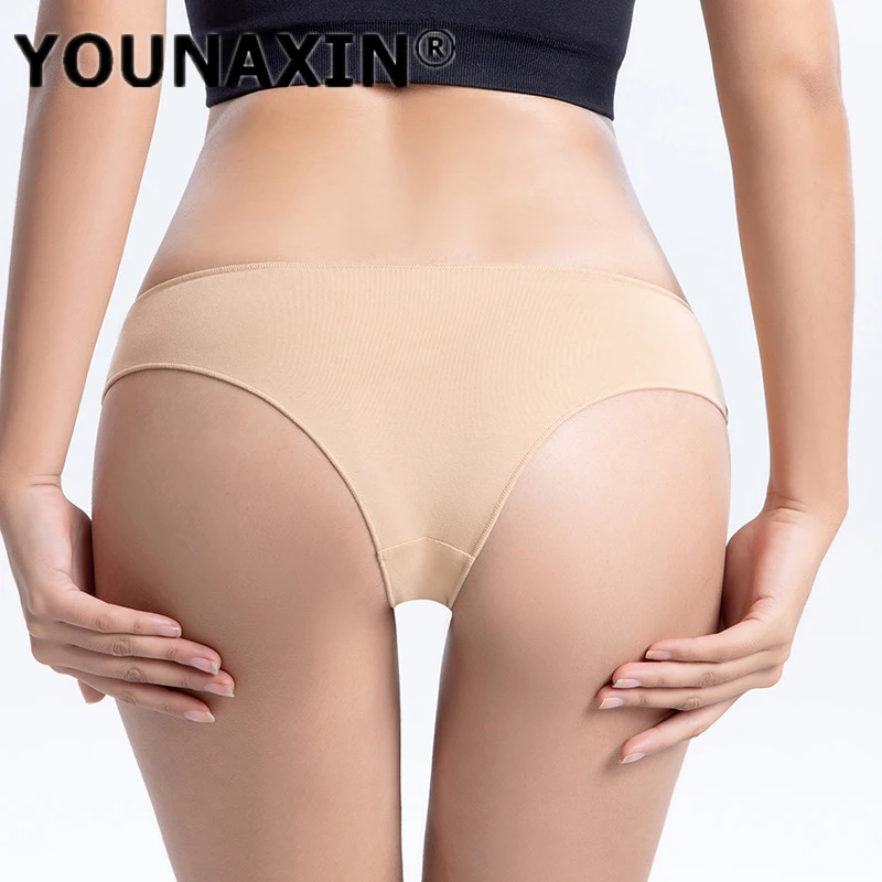 4 Pack/Lot Women's G-String Solid Color Thong Sports Breathable Sexy Girls Underwear Cotton Undies Low-Rise Briefs Lingerie Pant